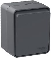 Переключатель накладной Systeme Electric AtlasDesign Profi54 1-кл. проходной IP54 антрацит картинка